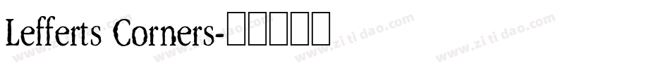 Lefferts Corners字体转换